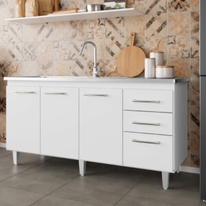 Balcão Rud Rack Maisa 1,58 P/pia Branco