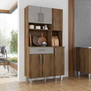 Kit Rud Rack Leticia 6pt 1gav Mel/cinza