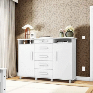 Comoda Lanza Lisboa C/rodiz. 5g 2p Branco