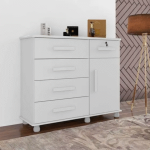 Comoda Lanza Sapateira Ibiza 5g 1p Branco